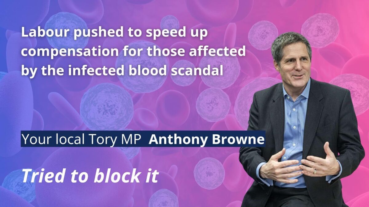 South Cambs Tory MP tries to block compensation for those affected by infected blood scandal